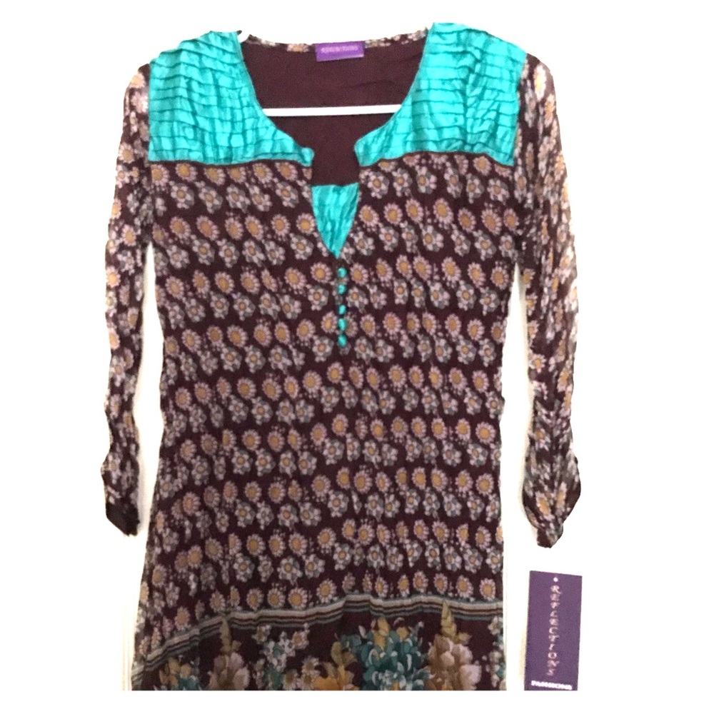 NWT Georgette and silk Indian mini dress kameez